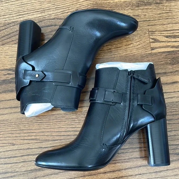 Tory Burch Colton 85MM Galleon Leather Bootie in Perfect Black